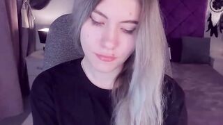 Big tits tattooed blonde amateur teen SimaDark fingers shaved pussy on webcam