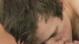 Hung bottom Julien Heath mercilessly fucked missionary style