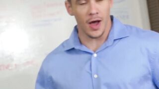 Bully from work receives threesome anal as punishment