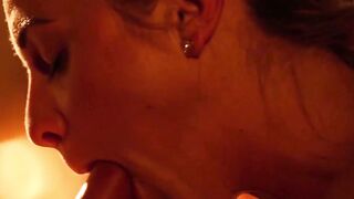 Erotic blonde beauty sucks big cock before riding it