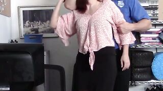 Andi James caught stealing and ravaged by security officer