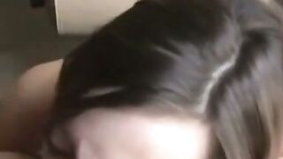 First timer bitch has a secret wish to get a big facial