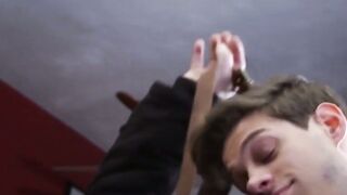 Fit gorgeous gay couple ramming hard while cheating on guy