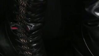 Big tits dominatrix anal fucks slave