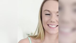 Cute lesbian sluts Abby Cross and Molly Mae lick each other