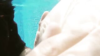Beauty erotically fucked in her pool and she loves it