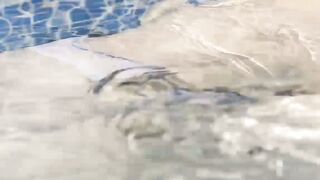 Beauty erotically fucked in her pool and she loves it