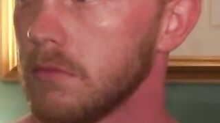 Hung mature daddy masturbates before a massive cumshot