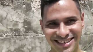Straight Latino friends fuck doggystyle bareback for cash