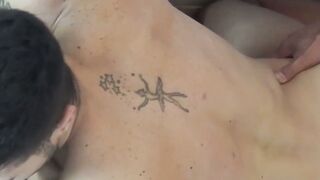 Straight Latino friends fuck doggystyle bareback for cash