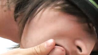 Blonde teen Miles ass stretched hardcore doggystyle after BJ