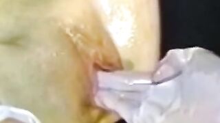 Sub dyke with small tits roughly dominated by kinky dyke