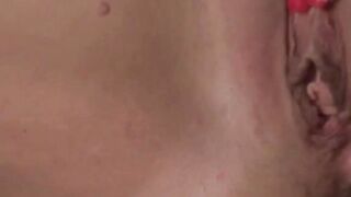 Cute mature lady Josephine Jo teasing and rubbing her pussy