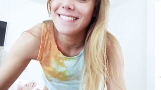 Teen spotted dildoing herself by stepbrother who fucks her