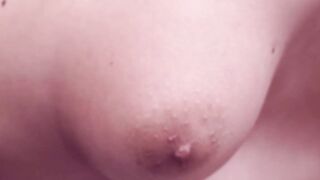Sensual brunette shows both of her tight little holes off