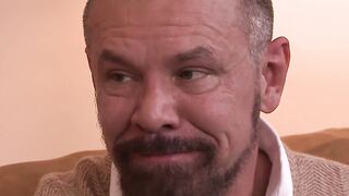 Old and teen gay lovers intimate anal fucking sex
