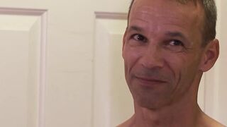 Two jocks and a daddy in a wild fucking threesome