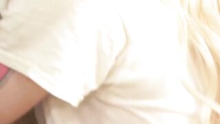 Tranny Jenna Gargles doggystyle drilled for boyfriend facial