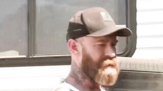 Tattooed jock Beaux Morgan gives perfect seductive blowjob
