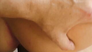 Beautiful blondie bent over and fucked hard in office