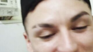 Tatooed str8 Latino jock fucked bareback after sucking cock