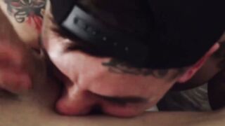 Tatooed str8 Latino jock fucked bareback after sucking cock