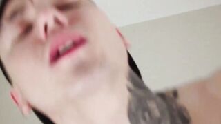 Tatooed str8 Latino jock fucked bareback after sucking cock