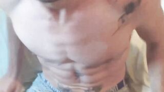 Cute Latino jock fucked raw after giving his first blowjob