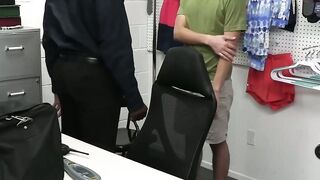 BBC officer punishes young jocks with bareback threesome