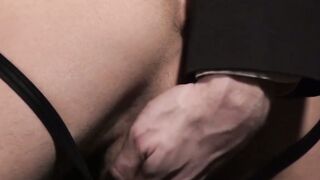 Domination loving teen wears sexy jockstrap during blowjob