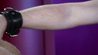 Rimmed masked male sub sucked and stroked by deviant master