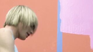 Sexy twink Miles fucked bareback after intense blowjob
