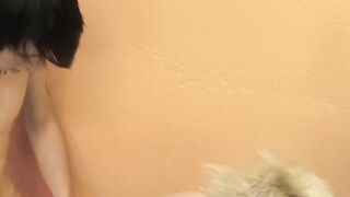Tattooed teen Austin gives a kinky blowjob before raw fuck