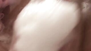 Natural tits Eurobabe Terra Sweet fingering pussy in shower