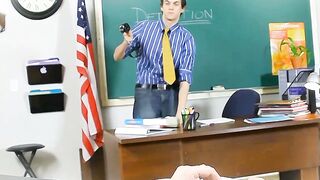 Big cock blown by horny teen JT Wreck before bareback fuck