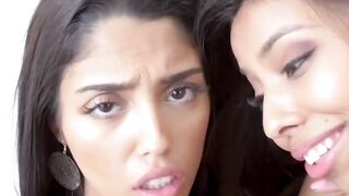 Inked teen Vanessa Skye banged stepdad in sensual threesome