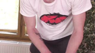 Skinny twinks massaged with oil and teased all over his cock