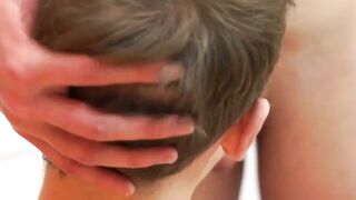 Horny twink Christian Hermes sucks hard cock before raw sex
