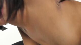 Dirty Asian amateur thrashed with cock after blowjob