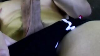 Handsome twink Jimmy Roman rubs big dick over underwear