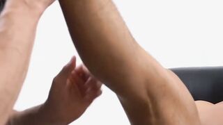 Young stud Kenzo gets his sexy feet worshiped by kinky hunk