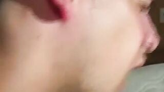 Real amateur gives sensual blowjob before being rammed