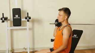Sexy twink Jamie Oliver fucked doggystyle raw in locker room