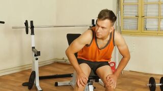 Sexy twink Jamie Oliver fucked doggystyle raw in locker room