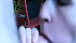Hungarian Blonde Amateur Blowjob in the Workshop