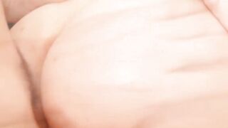 Busty blonde Percy Sires opens her mouth and silky legs for my cock