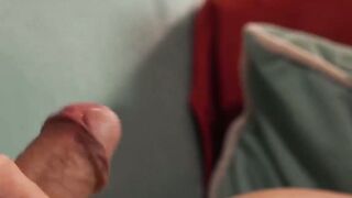 Young tattooed twink Heber Grant masturbates his thick cock
