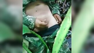 Soldier Beats Off Outdoors - Amateur Latin Military Handjob 2