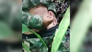 Soldier Beats Off Outdoors - Amateur Latin Military Handjob 2