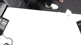 Gangbang with busty thief milf in the backroom